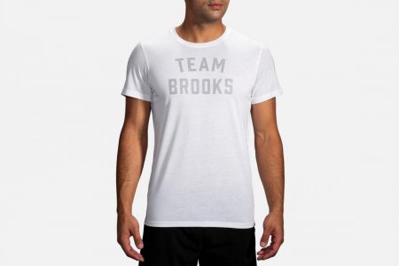 Tops | T-shirt Distance Graphic -Maglie da corsa White/Team Brooks | Brooks Uomo